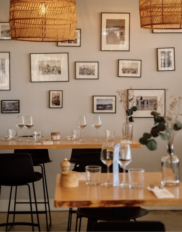 At the hotel restaurant